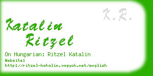 katalin ritzel business card